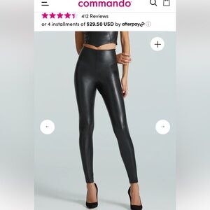 Commando Leather Leggings XS Petite